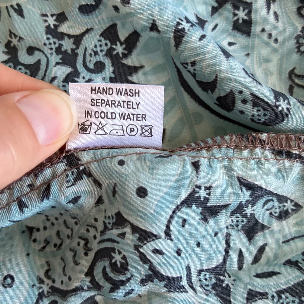 Rainbow Hawaii Inc Dress Silk Blend Patterned Hawaiian Caftan Oversized Vacation - Picture 7 of 10